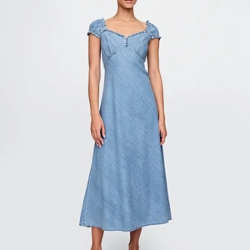 GAP Light Blue Midi Dress M TALL